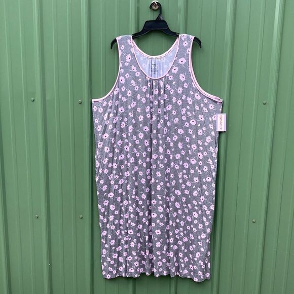 Sleeveless Soft Knit Midi Chemise Sleep Lounge Pajama Nightgown Size 3X - Picture 1 of 8
